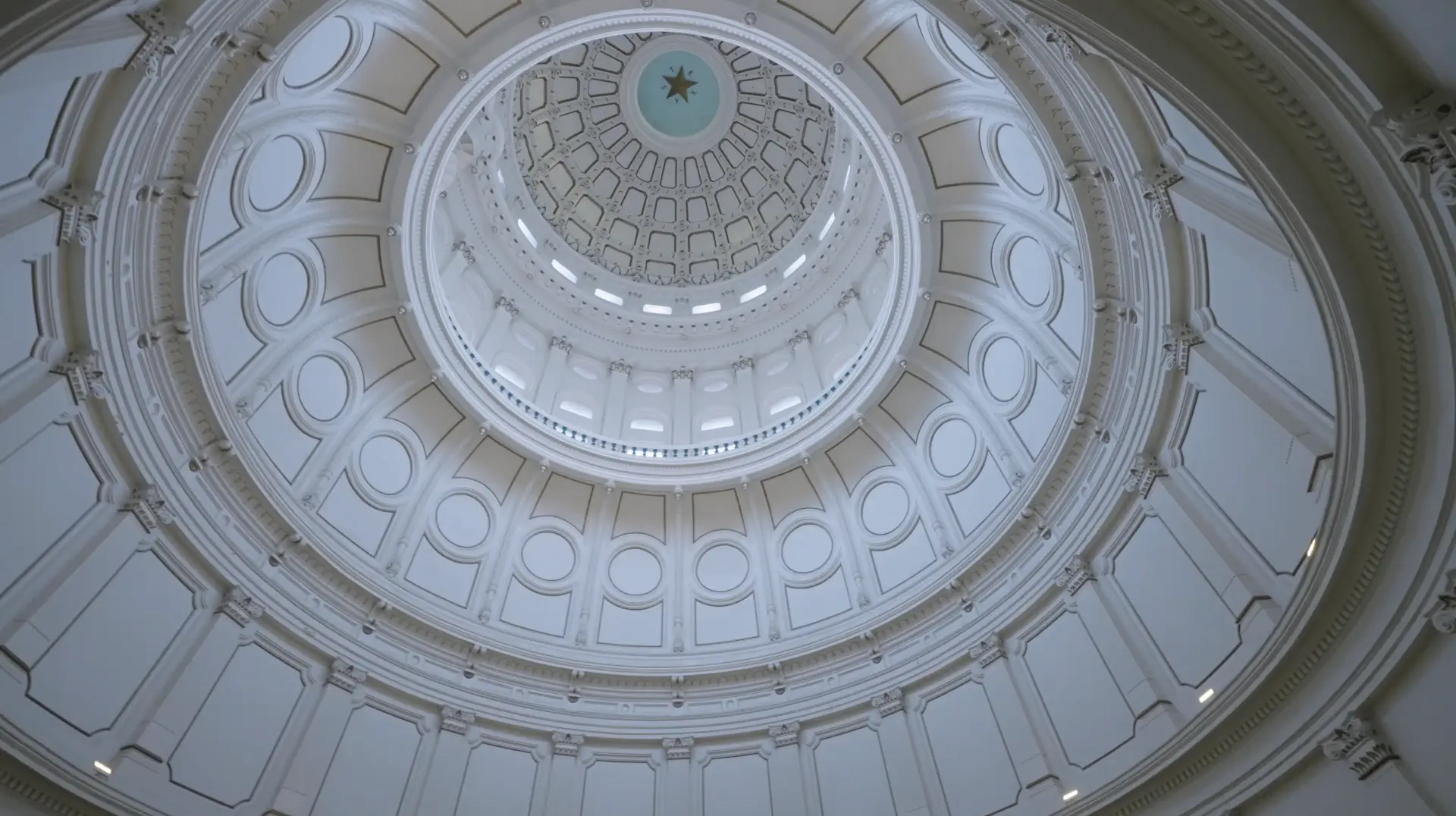 Interior dome of the Texas State Capitol in Austin